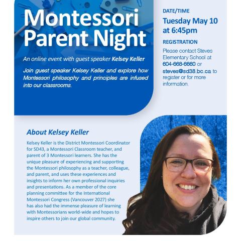 Richmond Montessori Parent Night - May 10, 2022