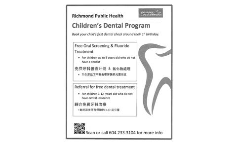Children's Dental Program Information